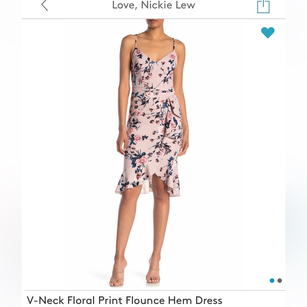 Floral print flounce dress